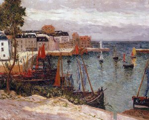 Port Sauzon, Belle-Isle, Bretania, 1905 r.